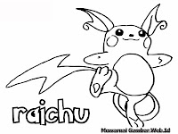 Mewarnai Gambar Pikachu Raichu