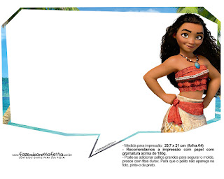 Moana: Free Printable Cupcake Toppers and Wrappers. Moana Toppers or Free Printable Candy Bar Labels.