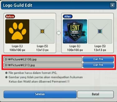 Cara Menggunakan Guildmark Changer LostSaga Indonesia