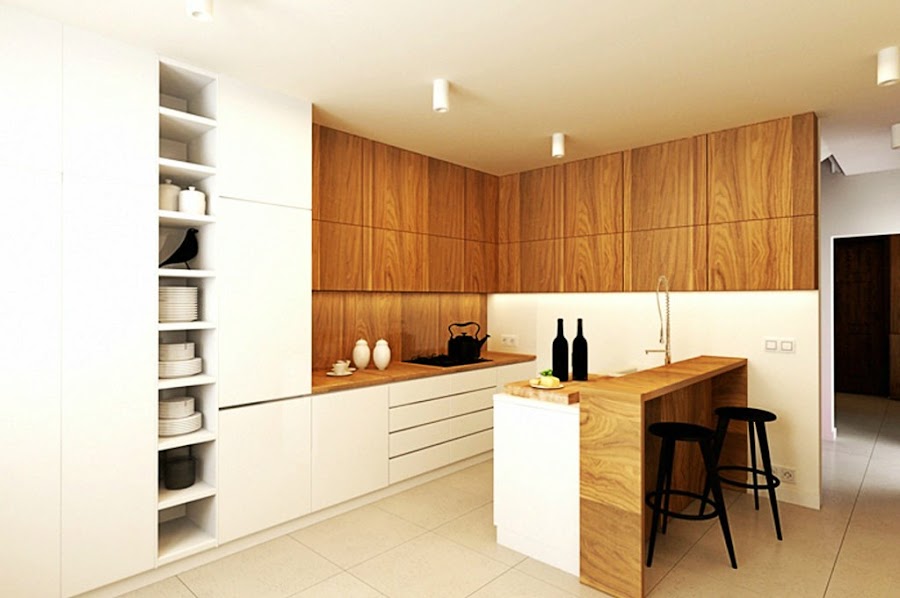 cocina-blanca-y-madera