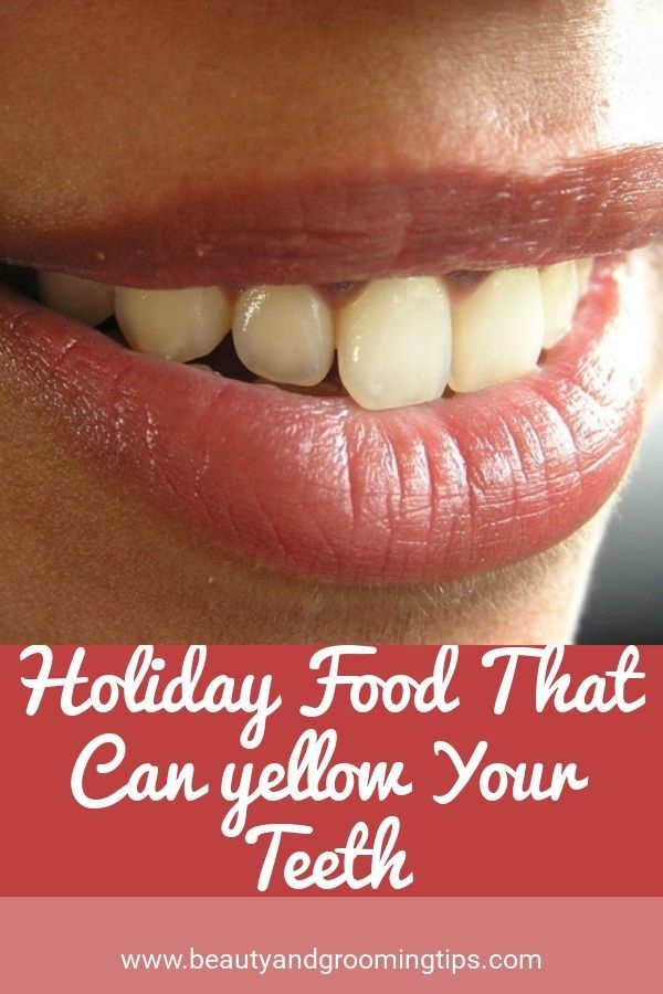 woman smiling yellow teeth