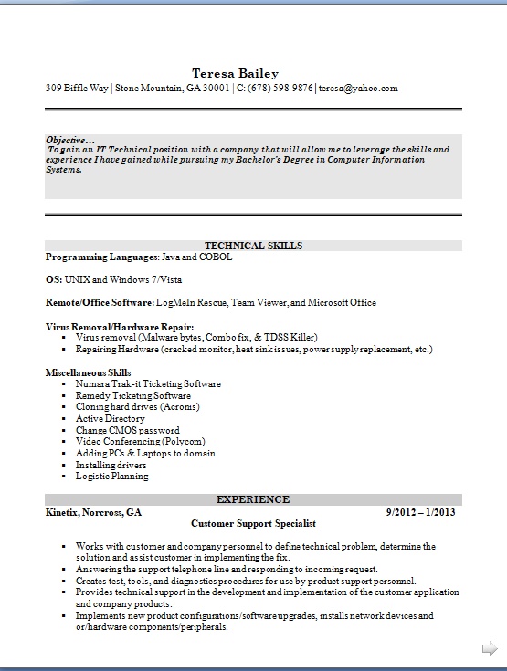 customer support specialist resume templates in word format computer hardware repair specialist resume