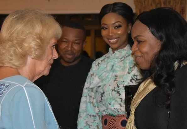 The Duchess met guests at the reception including documentary maker Bolanle Olukanni and advocate for women’s health Toyin Saraki