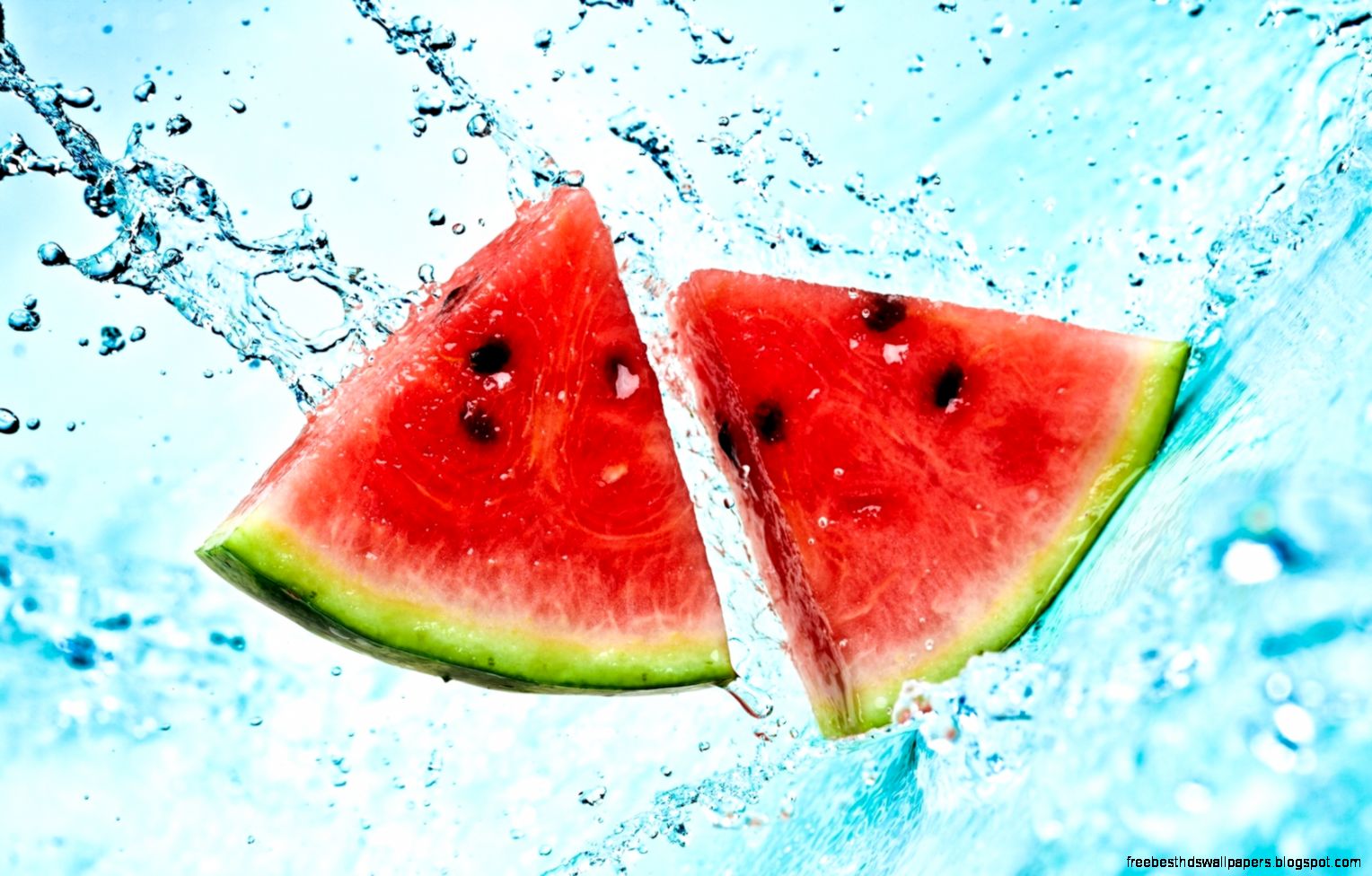 Download wallpaper slices watermelon splashes photo desktop