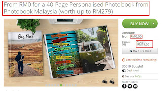 RM0 for a 40-Page Personalised Photobook from Photobook Malaysia 