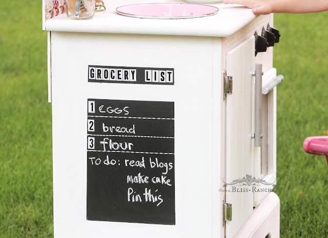 Upcycled Pink Play Kitchen From Nightstand, Bliss-Ranch.com