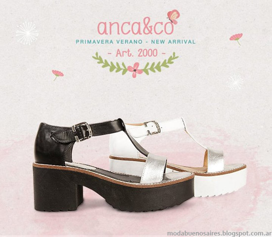 Sandalias verano 2014 Anca & Co primavera verano 2014. Moda sandalias 2014.