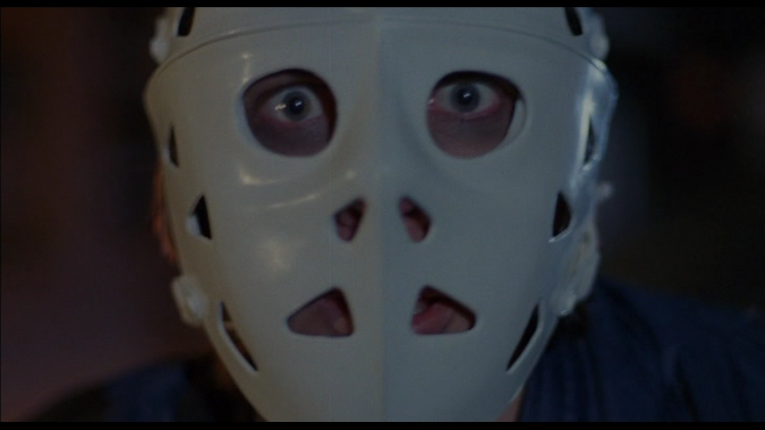 The Bleeder wearing a hockey mask in Alone In The Dark (1982)