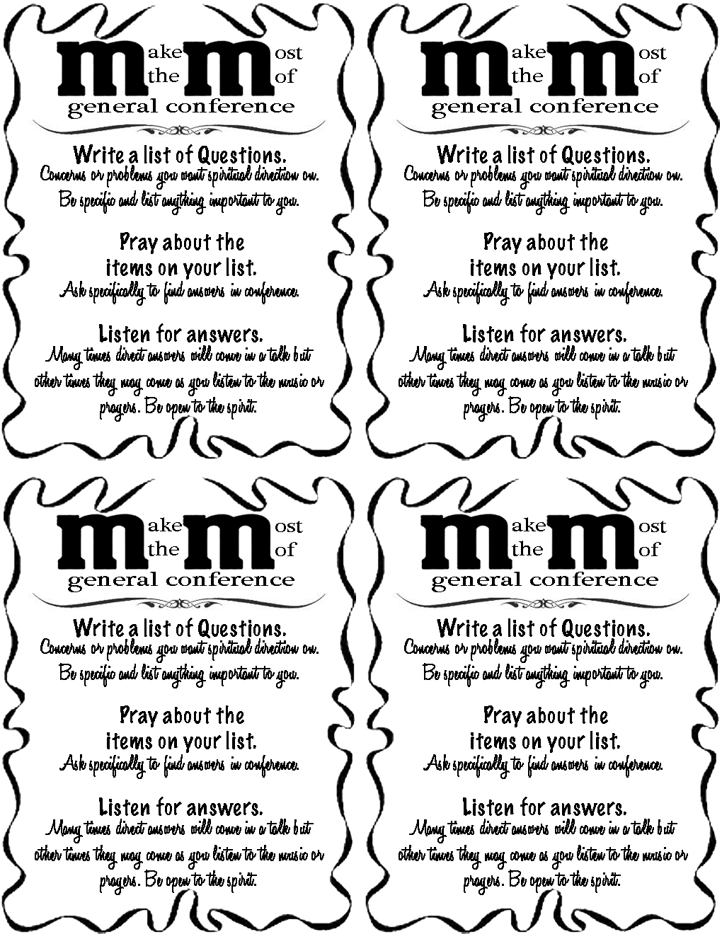 Keep Hoping, Make Wishes, and Dare to Dream M&M's General Conference