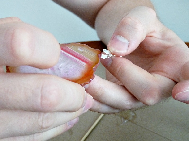 DIY agate slice necklace DIY agate slice necklace