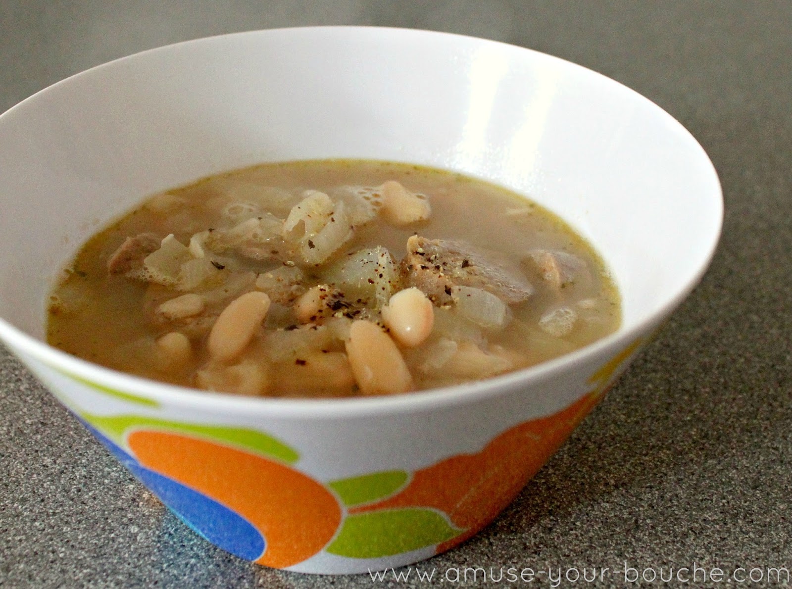 Vegetarian sausage and white bean soup - Amuse Your Bouche