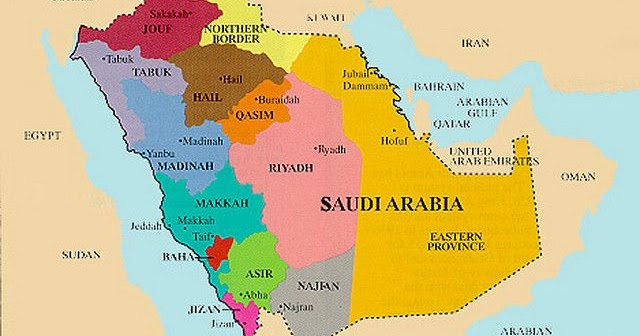 Map of Saudi Arabia