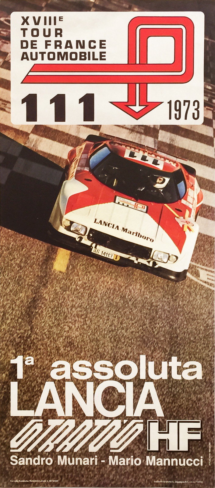 STORMWHEELS 1973 Tour De France Automobile Prima Assoluta Lancia