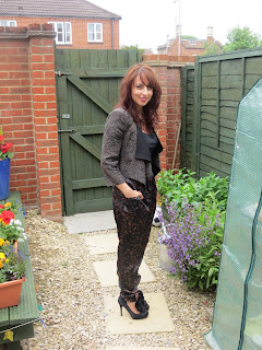 OOTD Fashion Trousers Black Orange Silk Shoes Next River Island Tesco