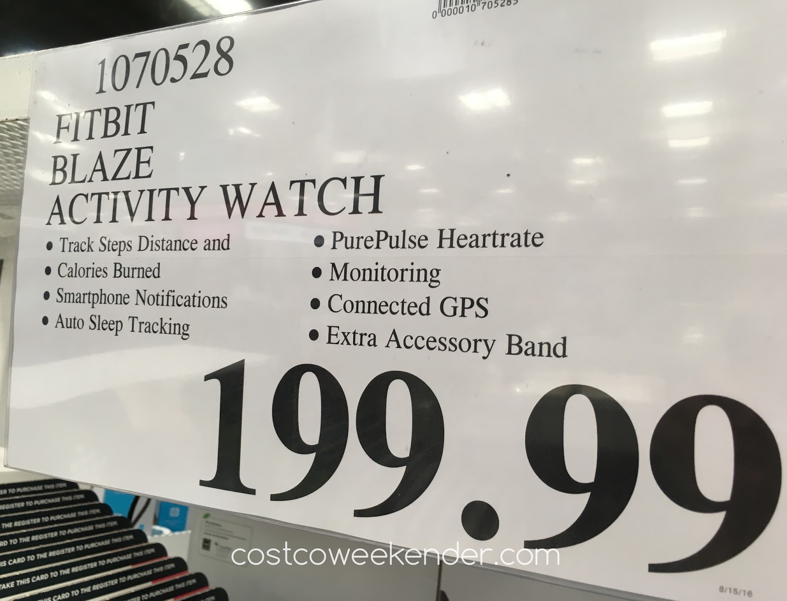 Fitbit Blaze Smart Fitness Activity Watch Costco Weekender