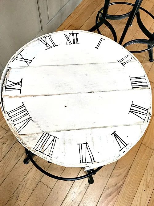 Drawing roman numerals for a clock face