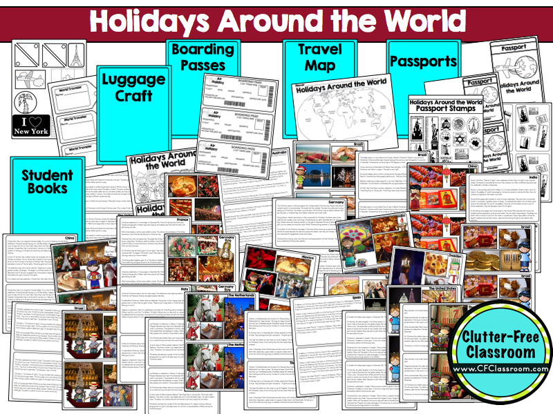 Holidays Around The World Unit For Kids Clutter Free Classroom