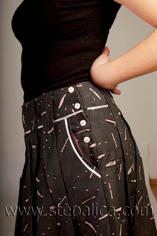 Stepalica: Zlata skirt pattern - view A