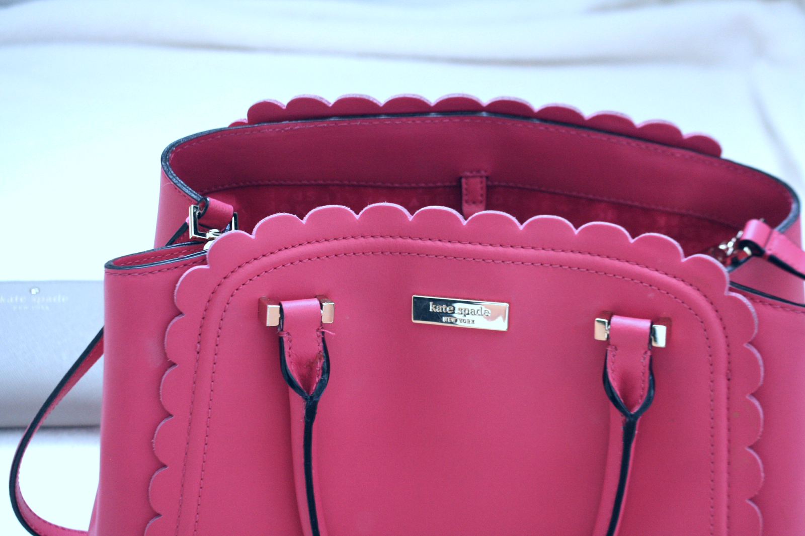 kate spade pink scallop tote