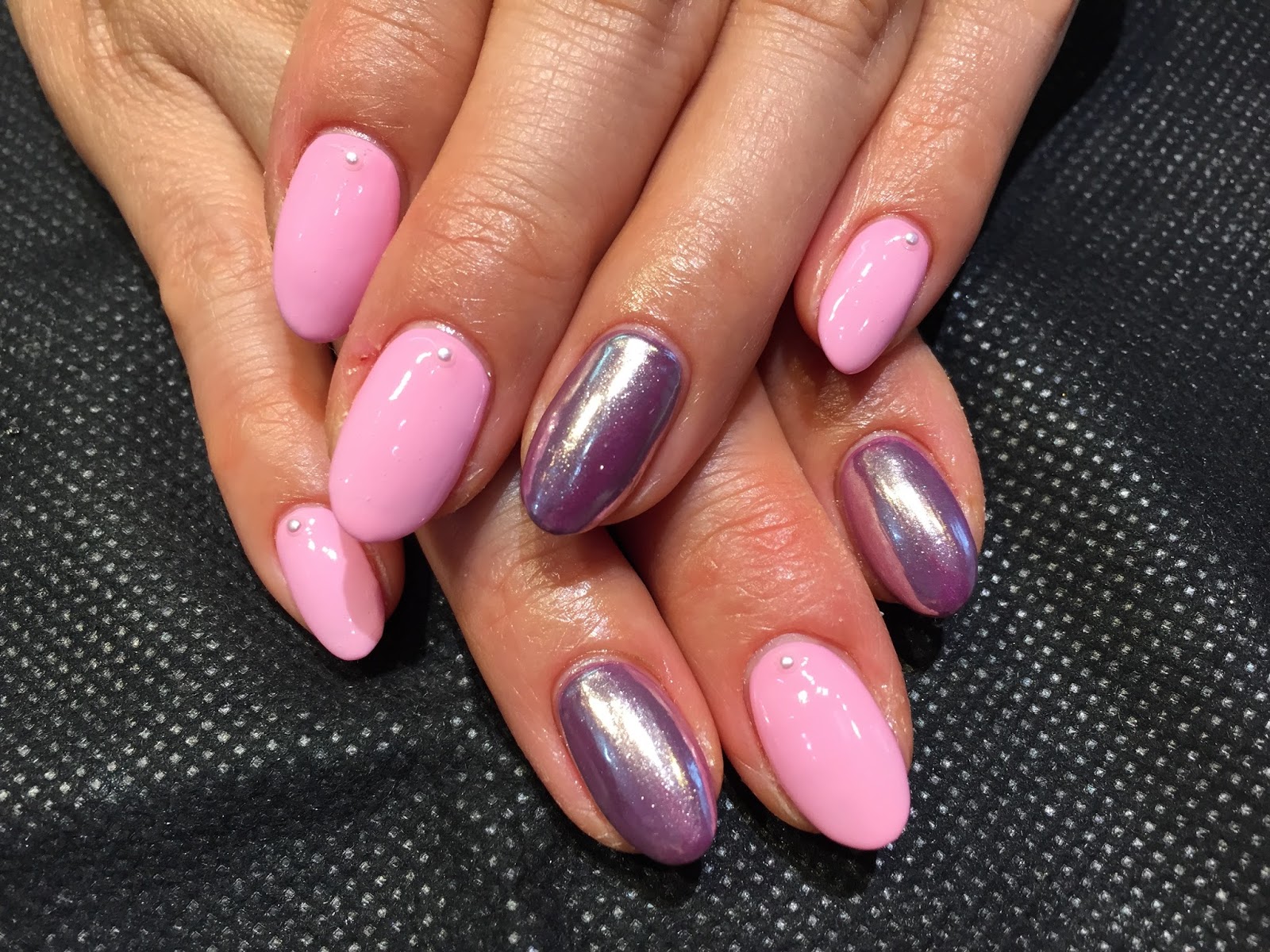 NAIL ROOM ～àmyu～ パープルミラーネイル