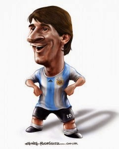 Gambar Karikatur Lionel Messi Piala Dunia Pemain Argentina