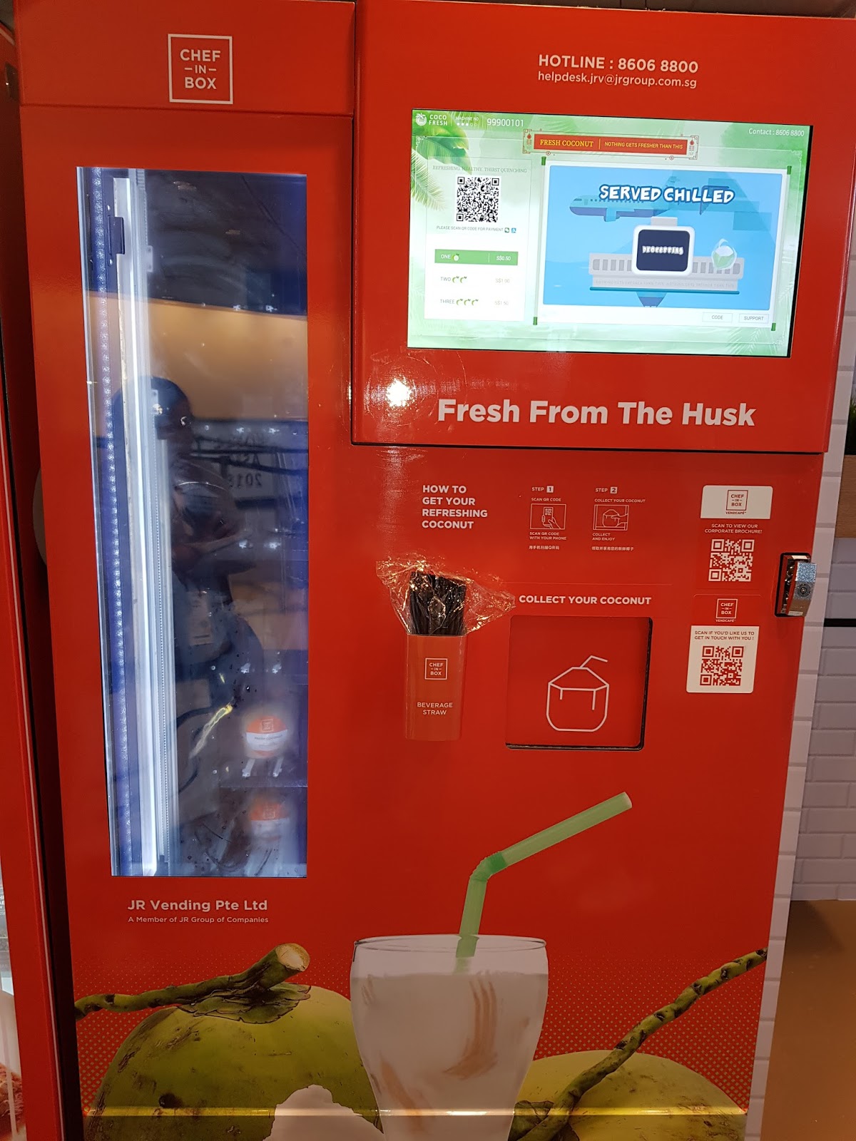 zon Fresh Coconut Vending Machine Coming Soon to Singapore