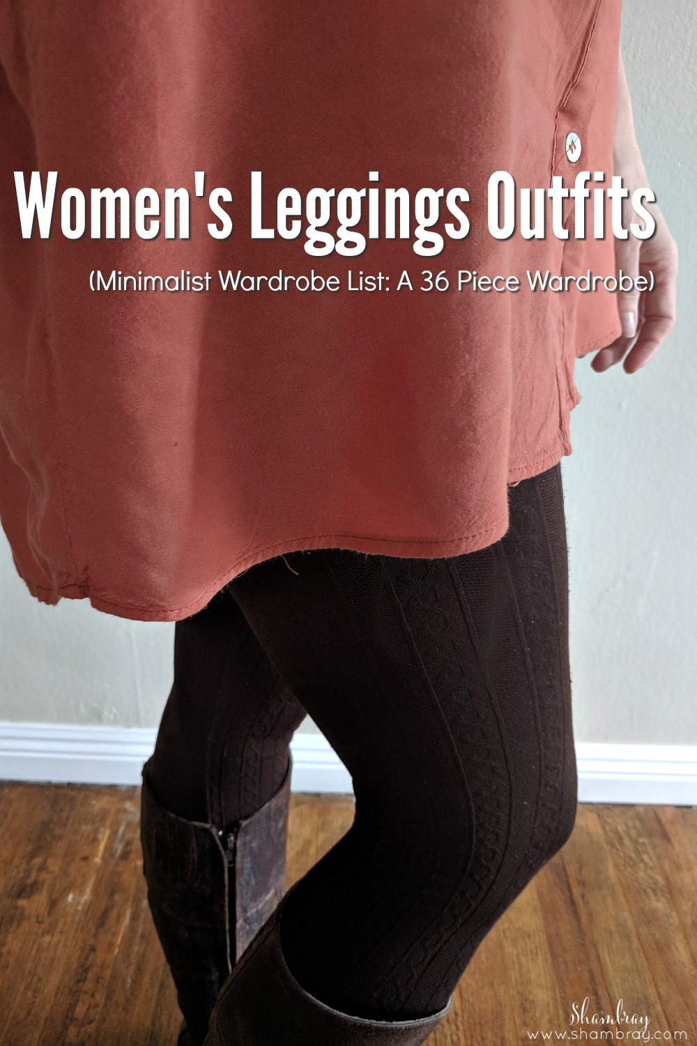 Shambray Women's Leggings Outfits (Minimalist Wardrobe List A 36 Piece Wardrobe)