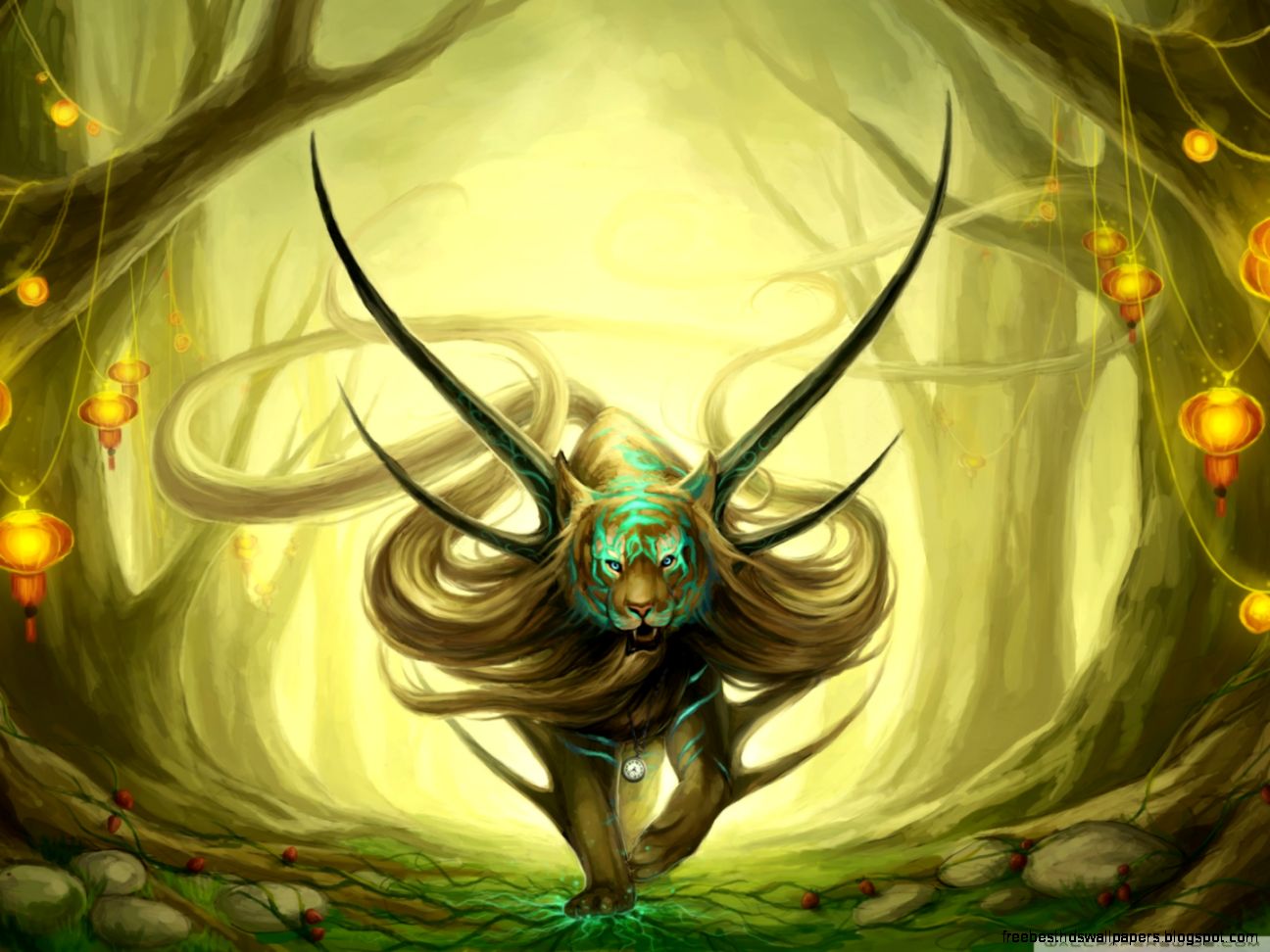 Fantasy Tiger HD desktop wallpaper  Widescreen  High Definition