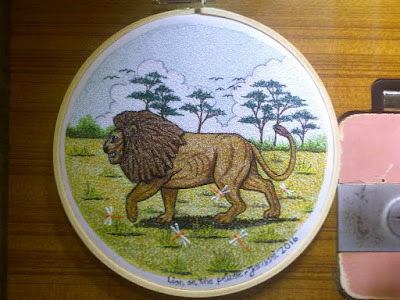 lion embroidery design