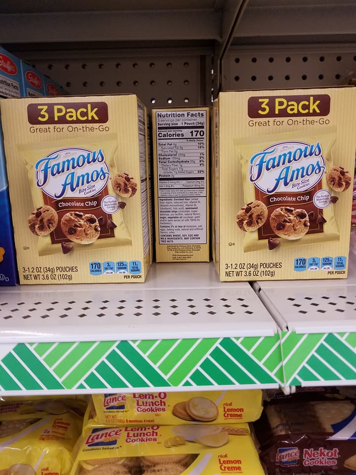Dollar Tree Famous Amos Cookies 50 Cents Per Box!