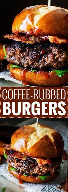 COFFEE RUBBED BURGERS WITH DR PEPPER BBQ SAUCE