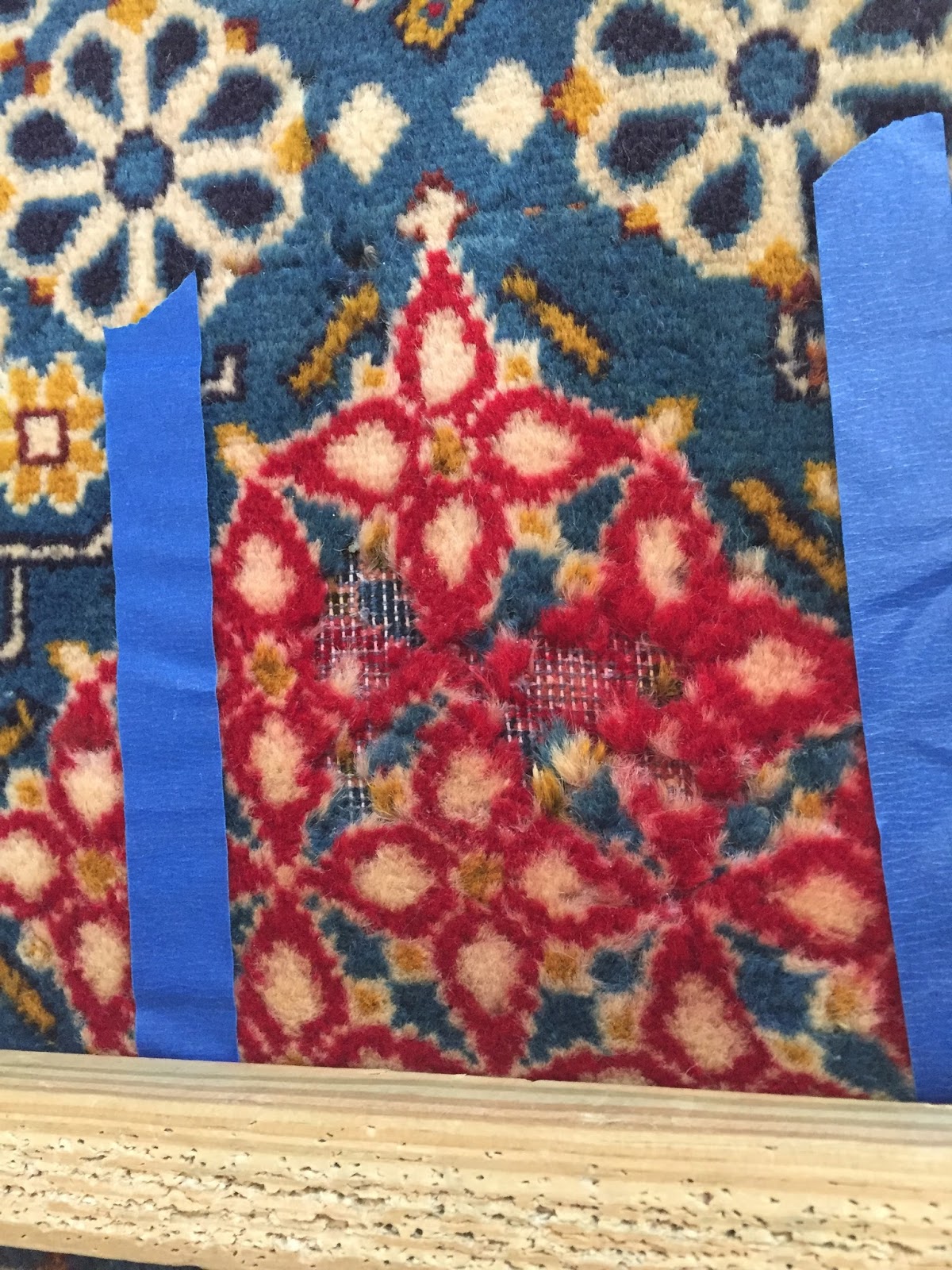 Moth Damaged Persian Rug Repair