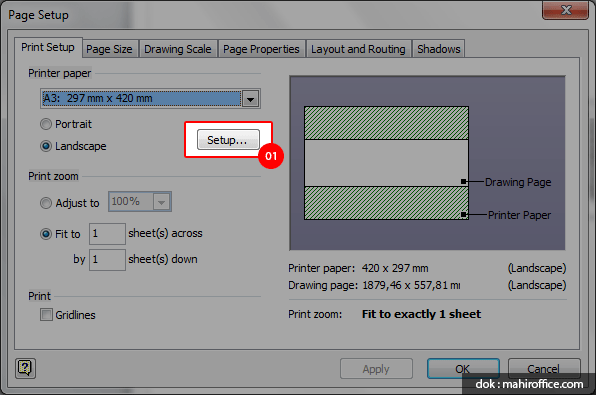 Cara mengatur Page Setup pada Visio Cara mengatur Page Setup pada Visio