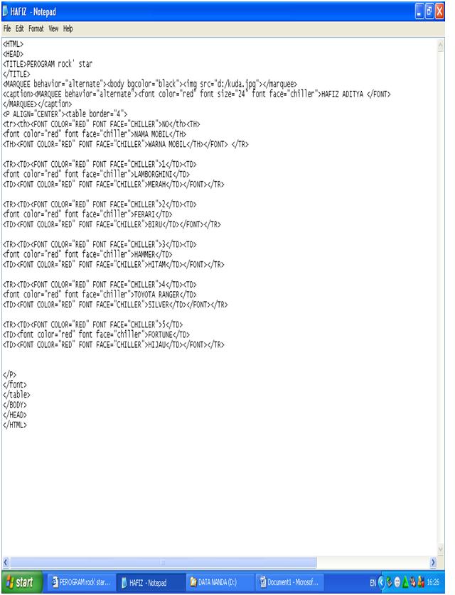 Td font color. Chiller font.