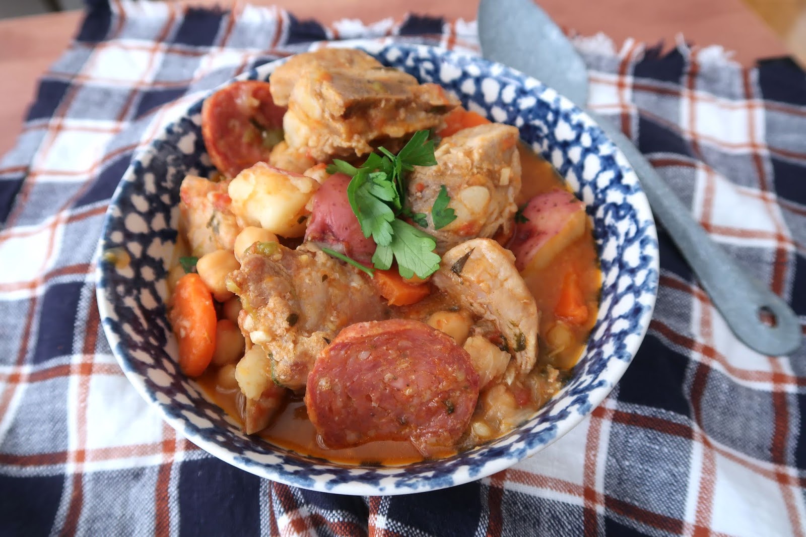 Portuguese Peasant Stewed Ribs Kimchi and Beans