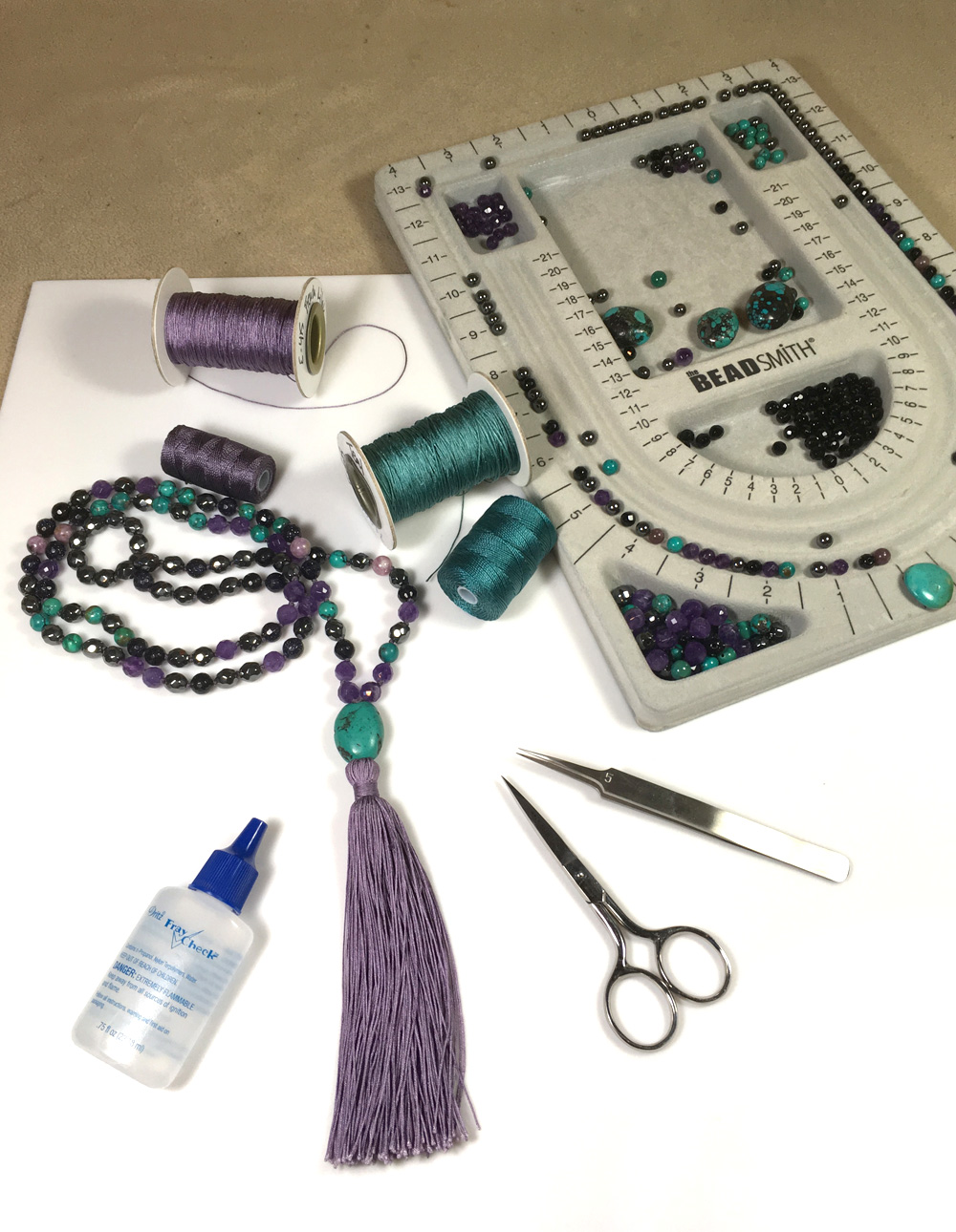 Marion Jewels in Fiber News and Such Making a Mala with a Tassel DIY Instructions