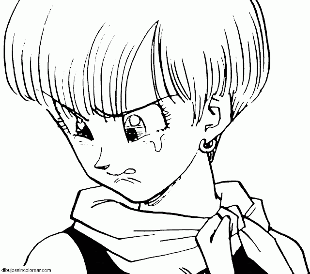 Dibujos Sin Colorear: Dibujos de Bulma (Dragonball) para colorear
