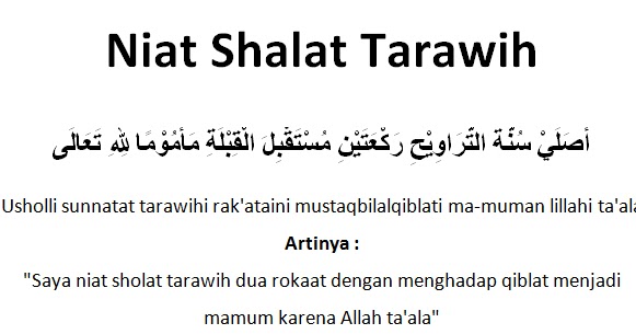 Lafadz Bacaan Niat Shalat Tarawih 11 Rakaat 23 Rakaat Dan Witir Lengkap Arab Latin Tipstriksib