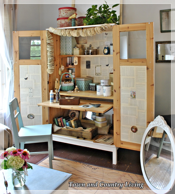 Creating a Crafting Cabinet - Town & Country Living