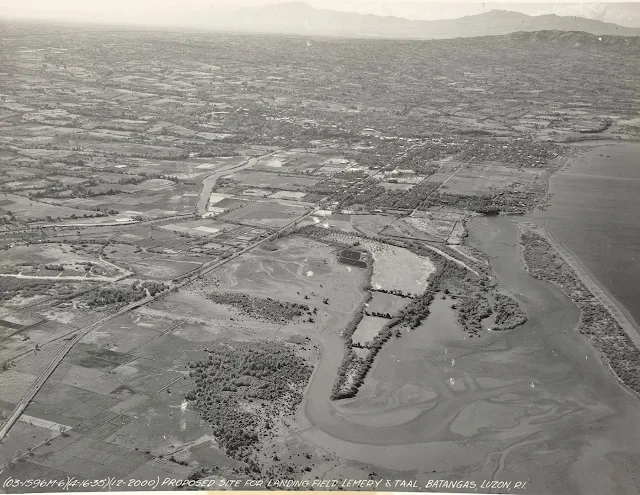 Another shot of the proposed airfield for Taal and Lemery in 1935.  Image source: United States National Archive.