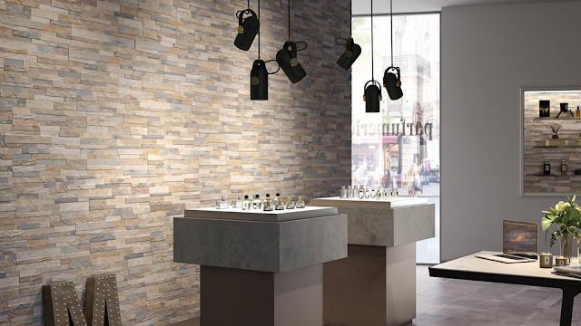Porcelain stoneware wall tiles Cubics - An amazing mimic loyalty and tactile and powerful material rendering