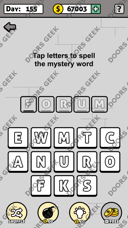 Words story day 155 answer doors geek