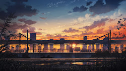 4k sunset anime scenery wallpapers ultra desktop lofi imac uhdpaper quad ultrawide