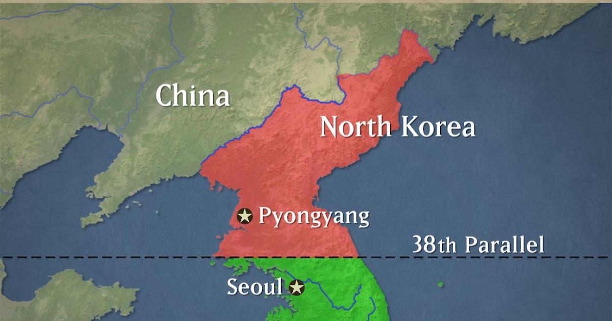 38th Parallel Map United States - 38th Parallel