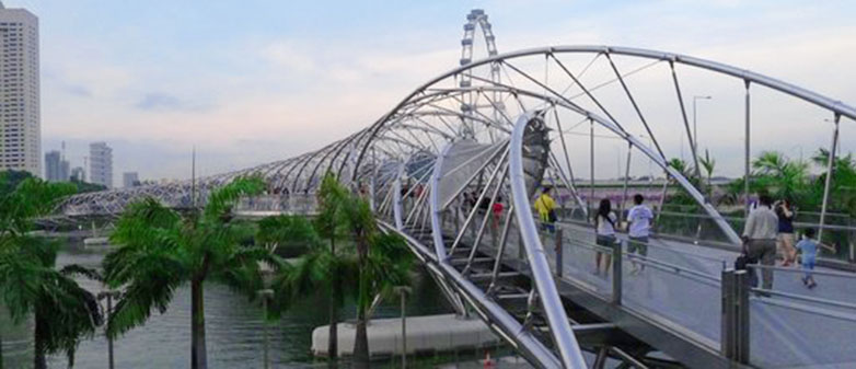Helix Bridge - Jembatan dengan Design DNA Pertama di Dunia, Bagaimana Cara ke Helix Bridge? Destinasi Wisata yang Instagramable di Singapore