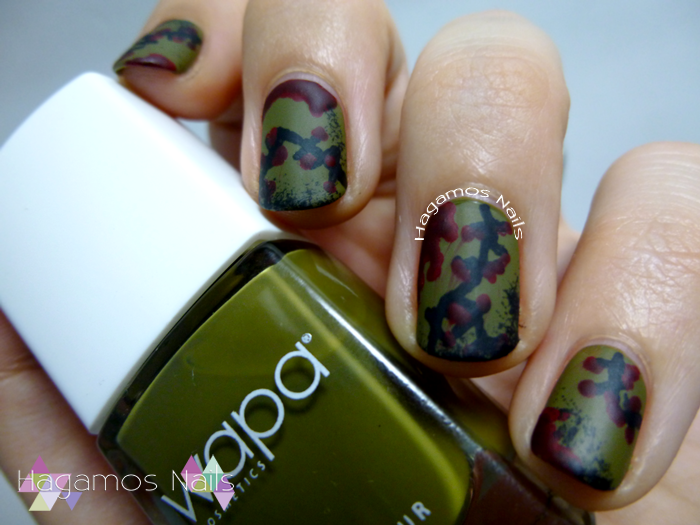 Nail art Zombie Militar. Hagamos Nails