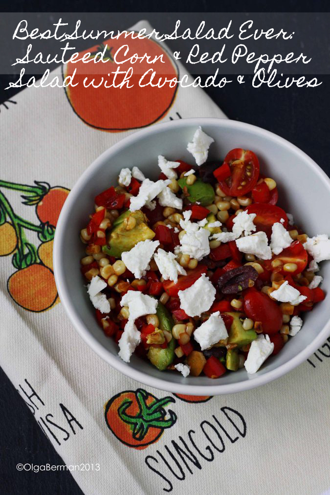 Mango & Tomato Best Summer Salad Ever Sauteed Corn & Red Pepper Salad