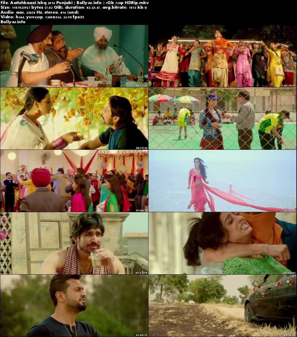 Screen Shoots of Watch Online Aatishbaazi Ishq 2016 HDRip 400MB Punjabi Movie 480p Free Download Bolly4u.info