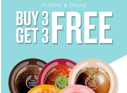 The Body Shop Buy 3 Get 3 Free