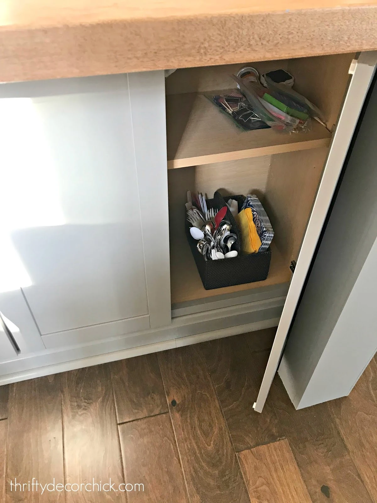 Adding legs to island with cabinets